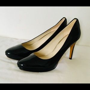 Coach Patent Leather Platform Black Pumps Size 7B